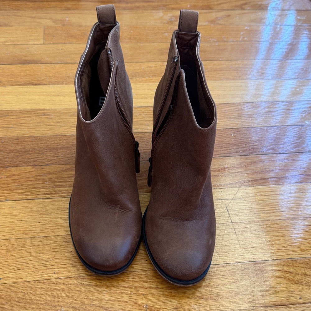 BP Brown Leather Ankle Boots